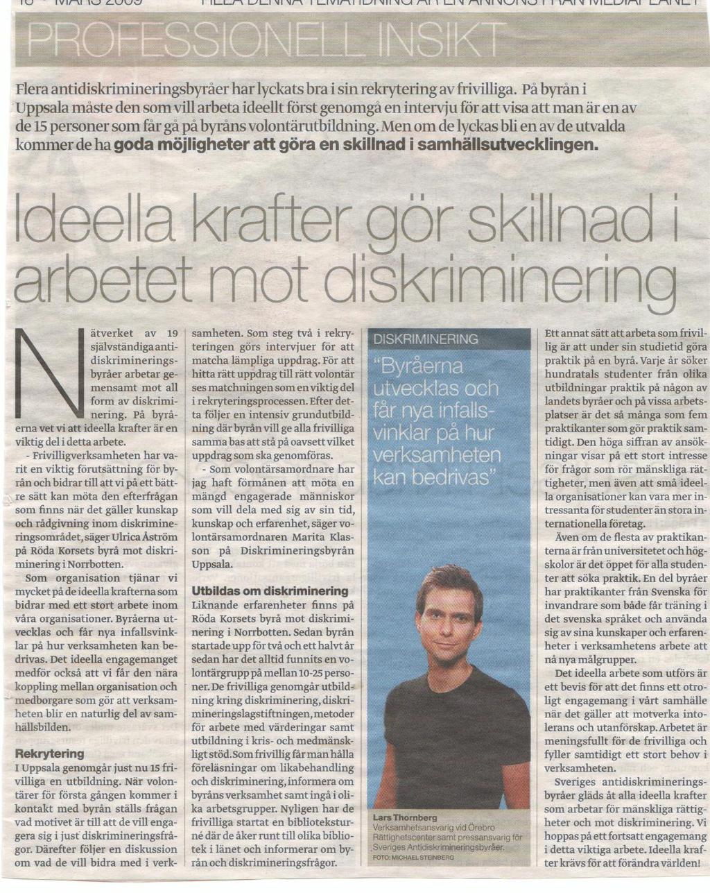 Krönika från tidningsbilagan Ideella krafter, en billaga till SvD den 25 mars.