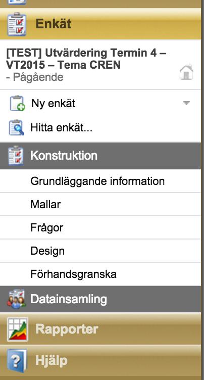 27(32) Skapa rapport För att skapa rapport letar man enklast upp enkäten genom att klicka på Hitta enkät