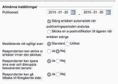 8(32) Publicering Det är inte nödvändigt att fylla i informationen under publicering vid