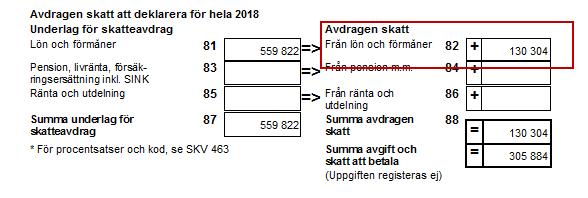 ackumulator 101 Avdragen skatt.