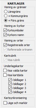 4 Kartfunktionen i Disgen 2016, Studiehandledning Del 2 Kartfönstrets olika lager Innehållet i kartfönstret består av ett antal olika lager av information.
