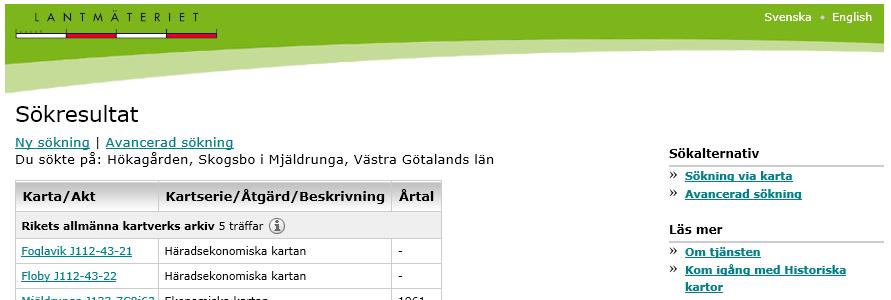 60 Kartfunktionen i Disgen 2016, Studiehandledning Del 2 Andra webbplatser med kartor Utöver våra söktjänster Eniro, Hitta och Google Maps, finns det många andra