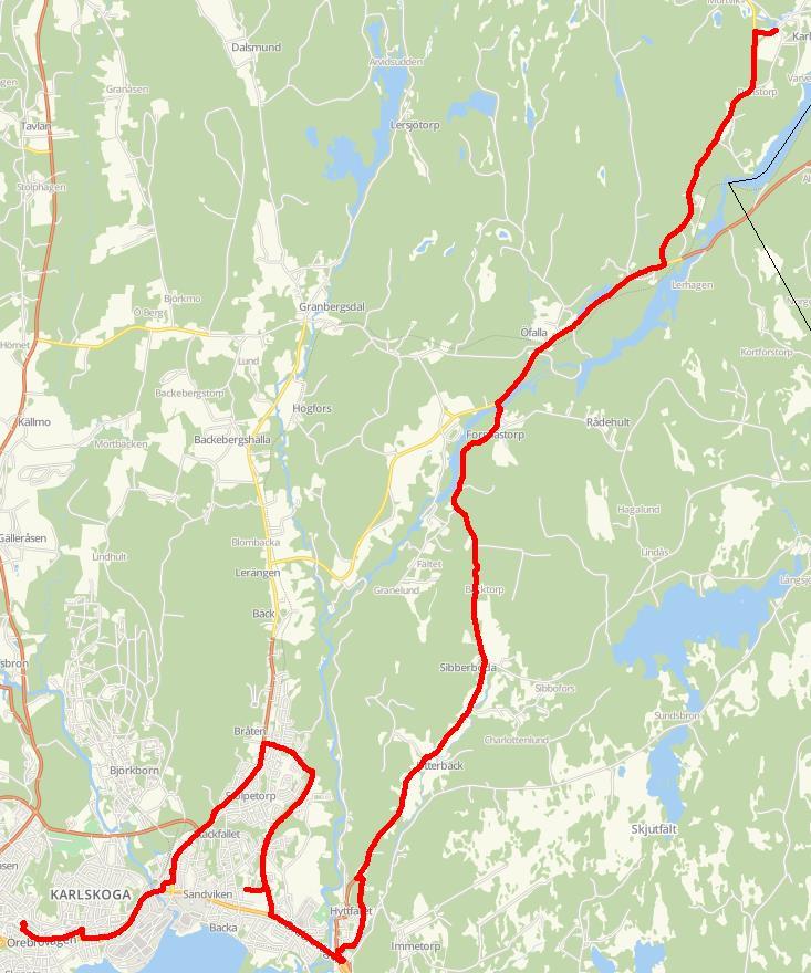 538 L 538 Karlsdal Utterbäcken Karlskoga ersätter