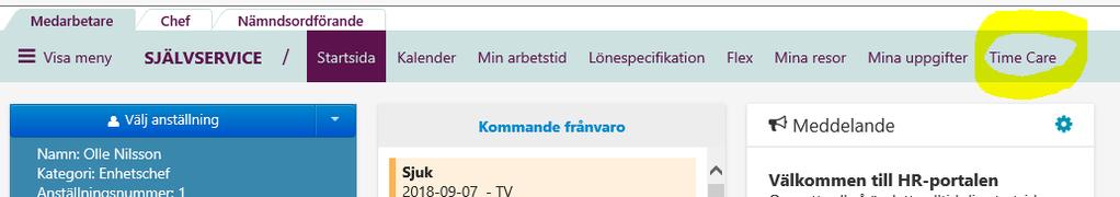 2(12) Inloggning Som timavlönad logger du in i Time Care Pool på följande