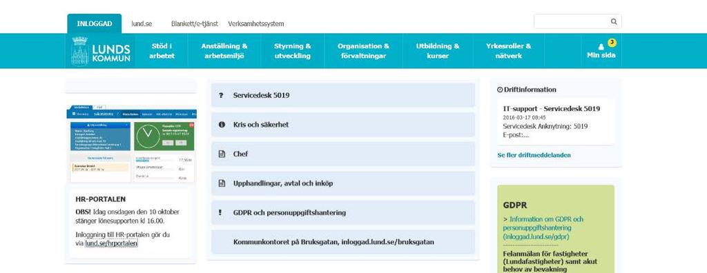 eller telefon. Kommunens dator Gå in på Internet explorer.