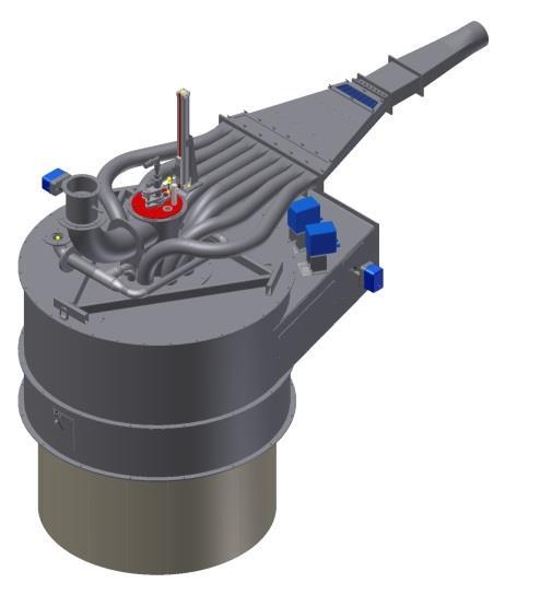 Bränslehantering och Brännare Pelletssilo, 90 m3 Kvarnsystem samt viktbaserad dosering Blåsmaskin Brännare, PTOG6, 6 MW,