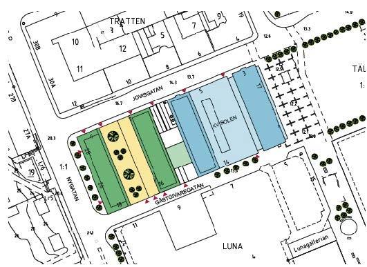 Kopplingen mellan Nygatan och Storgatan har blivit allt viktigare och förutom en utveckling av själva gatan skulle en aktivering av gatans fasader med lokaler, butiker och bostäder bidra till en