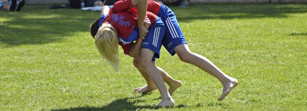 ARENA FREDAG 13 JULI, KL 14.00 Ungdomar -13 år 1. Gutniska lekar (Spark bläistre, Spark rövkrok, Värst källingg pa stangg, Herre pa stangg) 2. Längd- och Inslagning i pärk 3.