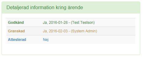 12 Information kring ärendet Här presenteras hur långt ärendet har kommit i processen mot betalning, samt av vem och vid