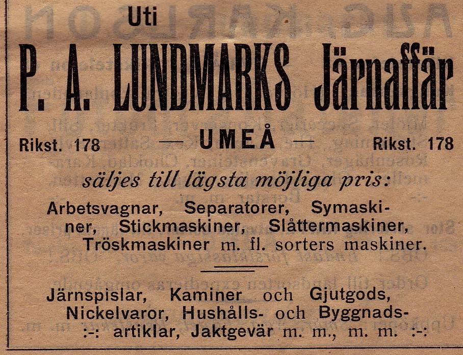 178 1907 Lundmarks