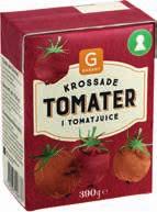 Tomater Smör Juice Garant, gäller krossade,