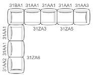 31 KA8 6-sits med rygg och 2 karmar 2,5-sits med rygg och 1 karm 3-sits med