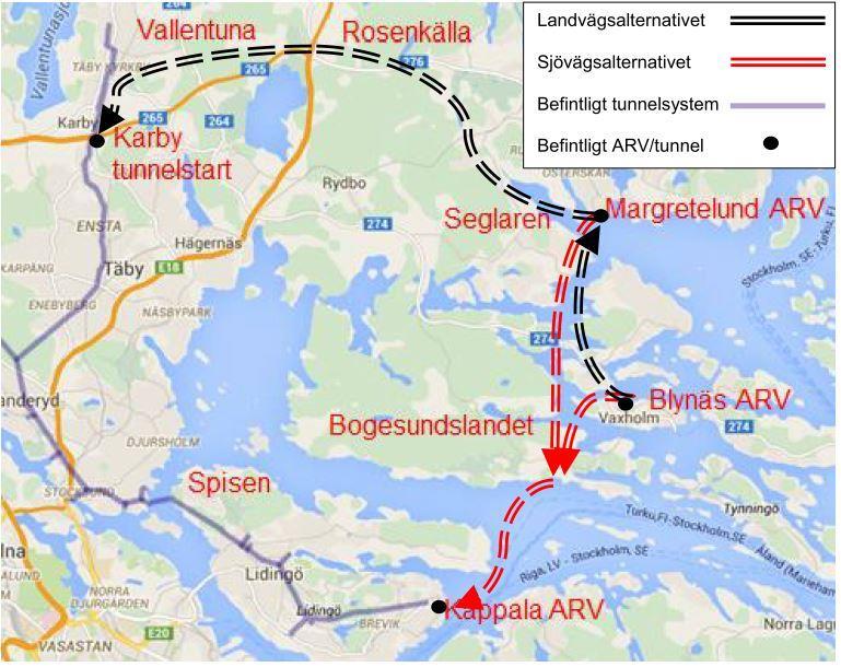 1 INTRODUKTION 1.1 Bakgrund till projektet 1.1.1 Kapacitetsbrist i Margretelund och Blynäs Käppalaförbundet planerar att ansluta avloppsvatten från avloppsreningsverken Margretelund i Österåkers