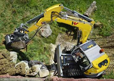 grävprestanda tack vare höga grävkrafter Load Sensing-hydraulsystem med LUDV * för exakt arbete *