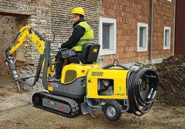 803 803 dualpower Den minsta banddrivna grävmaskinen från Wacker Neuson är optimal där det är trångt och vid