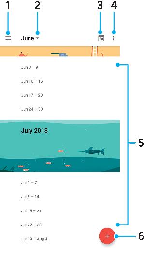 Klocka och Kalender Kalender Använd Kalender för att planera ditt tidsschema.