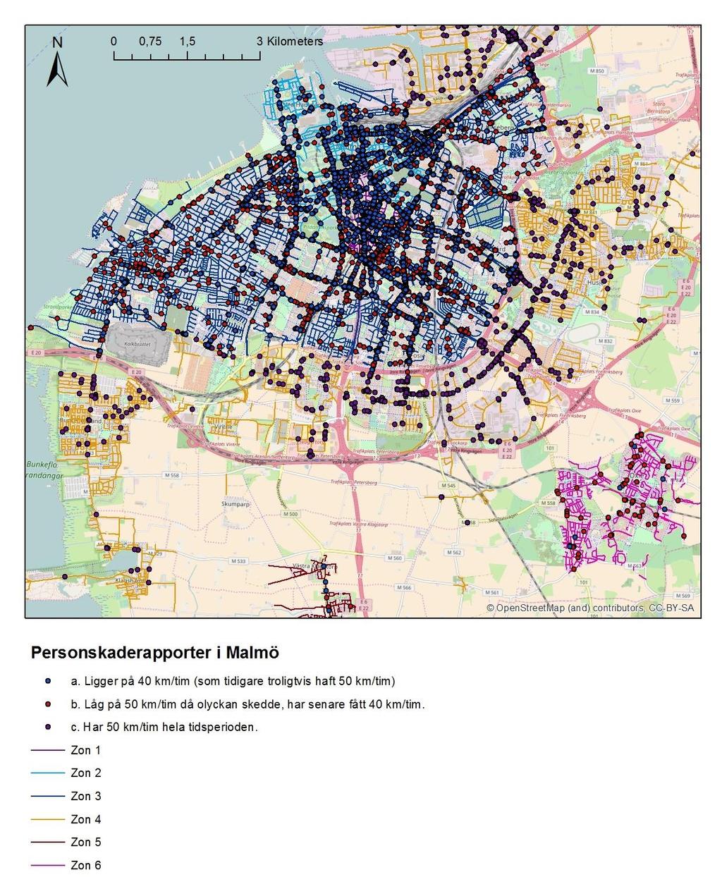 Figur 26 Figur 28 visar kartbilder över delar av kommunerna med kopplade