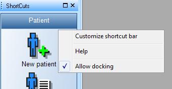 OKNO BLIŽNJIC (SHORTCUTS) Če želite, da bi bili gumbi v oknu bližnjic manjši ali večji, pritisnite in držite tipko Ctrl in enkrat
