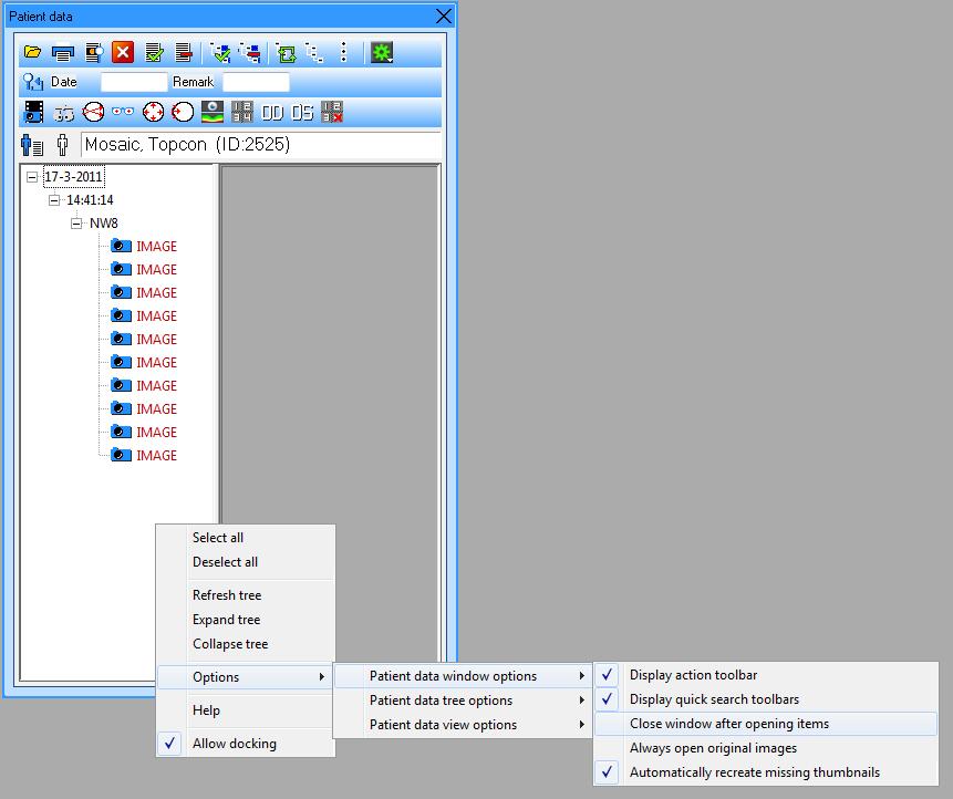 O p o m b a če želite podatke ali slike odpreti neposredno v večprikaznem oknu (multi-up), pojdite v meni File [Datoteka] Options [Možnosti] General [Splošno] Opened data [Odprti