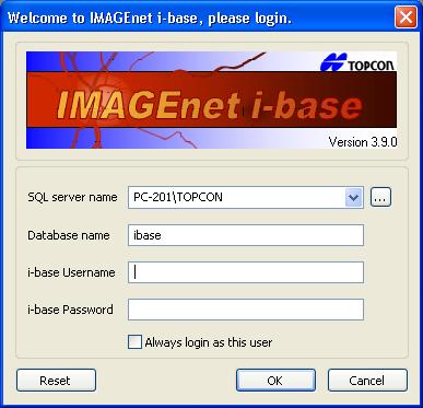 Zagon IMAGEnet i-base Prijava Za zagon IMAGEnet ibased dvokliknite ikono bližnjice Pojavi se prijavno okno IMAGEnet ibase. (Sl. 1) na namizju.