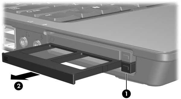 PC Card-kort (bara vissa modeller) ÄSe upp! Förhindra skada på datorn och externa mediekort genom att bara sätta i PC Card-kort, ExpressCard-kort och smart card-kort på de platser de är avsedda för.