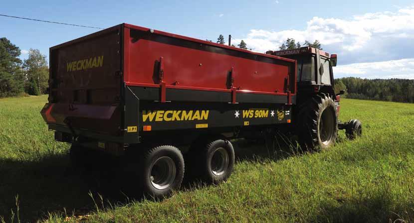 Lättdumper Weckman har ett komplett program av lätt dumprar från en axel på 7 ton till den största boggivagnen på 15 ton. Det finns många möjligheter att konfigurera vagnen efter dina behov.