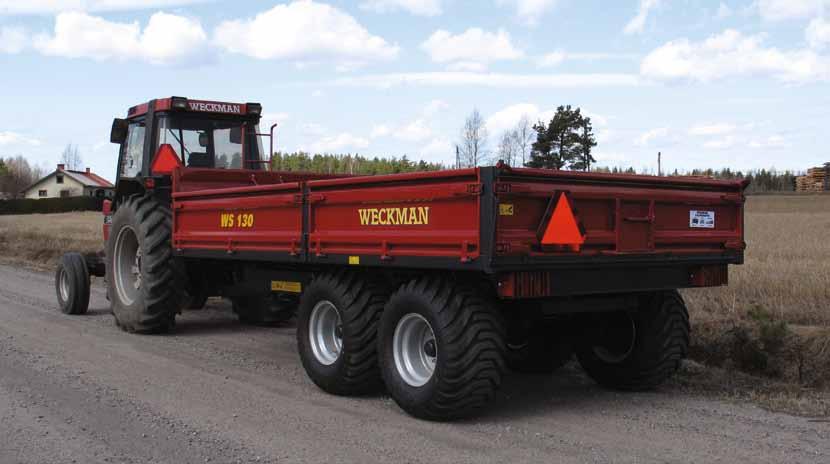 Entreprenad vagn WS110/130ENT är en flexibel entreprenad vagn från Weckman. Här har du möjligheten att kombinera dumper och spannmålsvagnen öppningsbara sidolämmar.