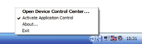 5.1.2 Använda programmets genvägar Programmet Device Control Center gör det möjligt att starta och styra andra program med knapparna på SpeechMike.