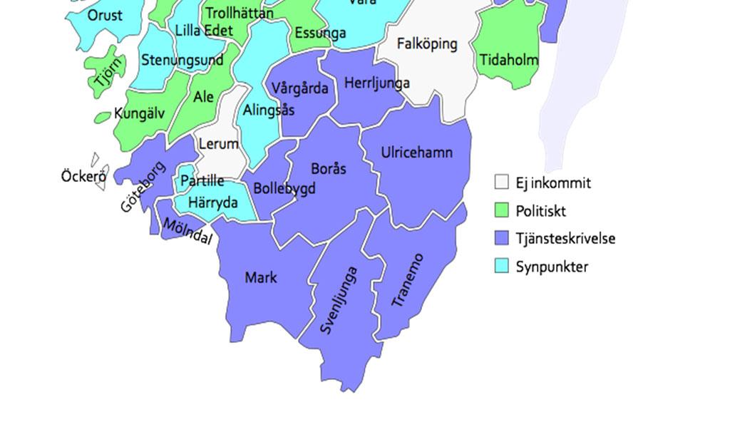 Götalandsregionen Remissvaren har genomgått olika formell