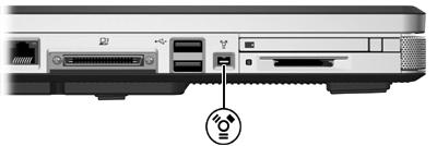 Använda en 1394-enhet (endast vissa modeller) IEEE 1394 är ett maskinvarugränssnitt som kan användas för anslutning av en höghastighetsenhet för multimedia eller datalagring till datorn.