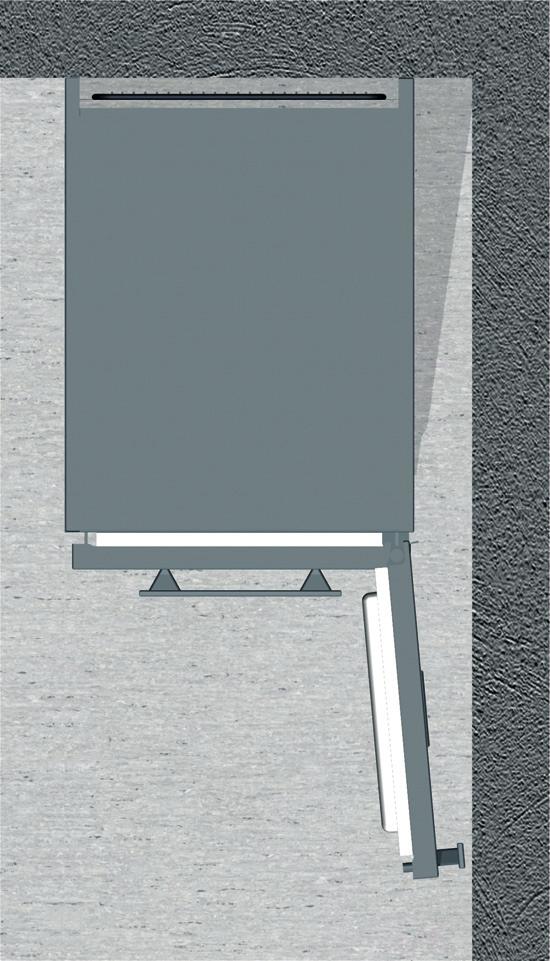 och vägg. Kylfrysen kan placeras direkt mot en bakvägg och mot sidoväggar, men om dess sidoyta placeras in ll andra kyl frysen el.