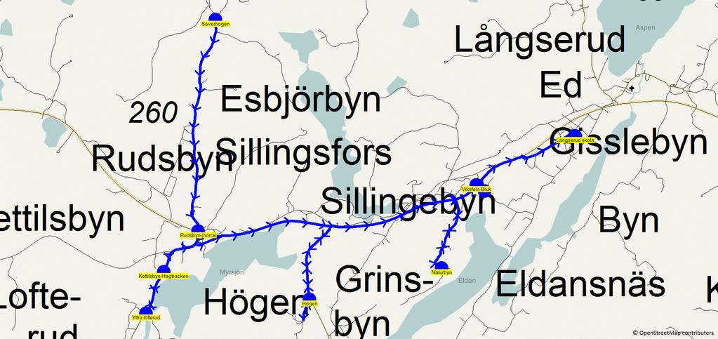 2017-08-10 21:04:45 Karta för Tur 8516 M - F Till Långseruds friskola Fordon 8560 Skolbuss 1 8516 8.25 8.