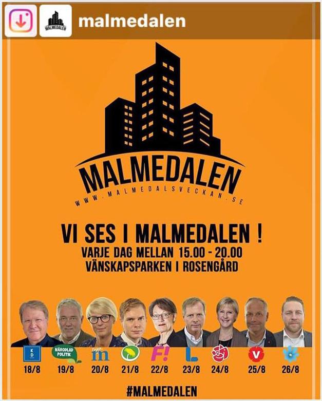 //Niklas Rydh 18-27 augusti - Malmedalen Malmedalen, Malmös version av Gotlands Almedalen, arrangerades för första gången i år.