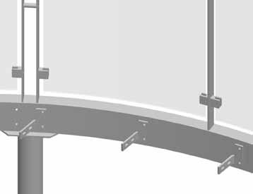 Montering av balkbeslag Balkbeslag monteras på insidan av balkongbalkarna. Beslagen kommer senare att användas för montering av bjälklaget som ska bära terrassbrädorna.