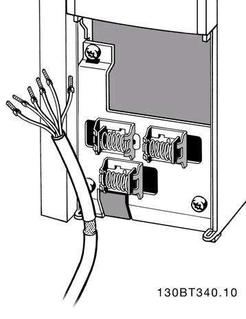 Så här installerar du Mycket långa styrkablar och analoga signaler kan i sällsynta fall och beroende på installation resultera i 50/60 Hz brumloopar på grund av störningar från nätkablar.