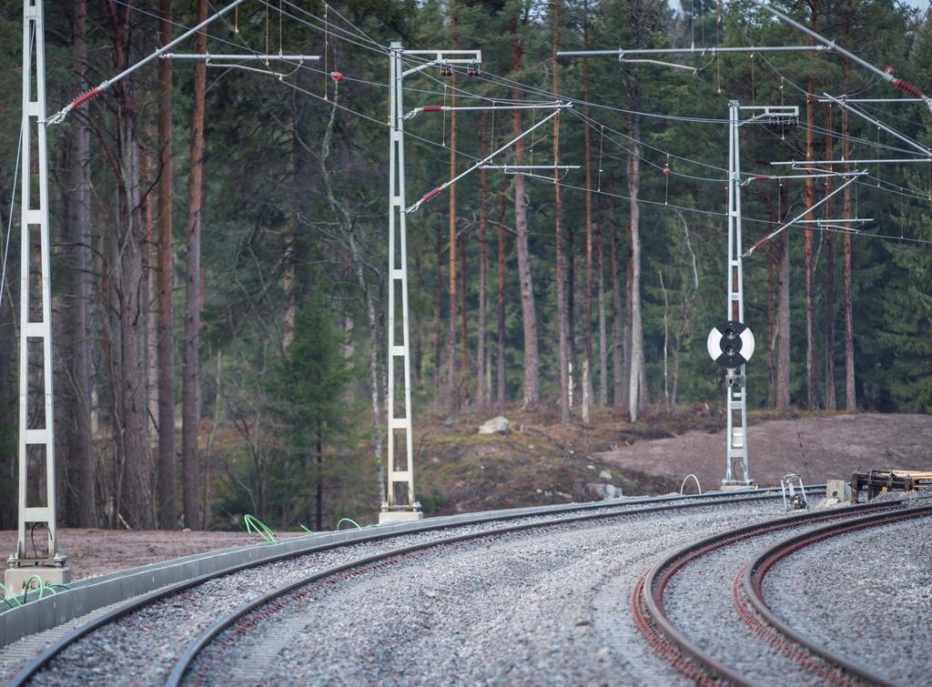 Totalt bygger vi 22 km nya dubbelspår Det innebär Ökad kapacitet