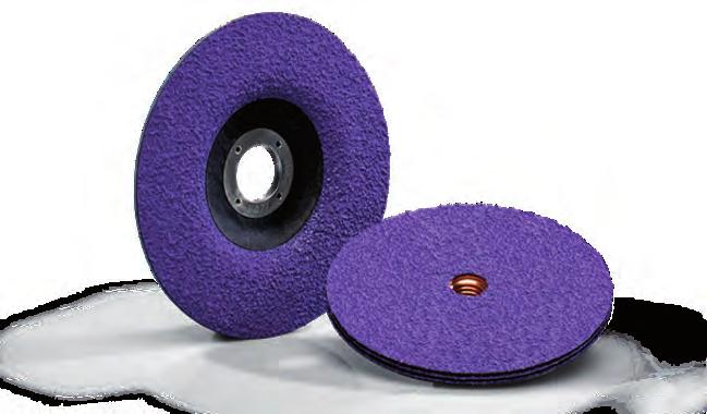 Denna innovativa slipprodukt kombinerar 3 konventionella verktyg: Aggressiviteten av en fiberrondell Uthålligheten av en lamellrondell Konstant slitage av en slipskiva "Purple Grain Single" 125 mm,