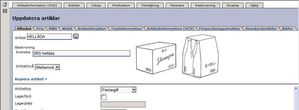 Senast Uppdaterad: 11-02-25 Exder Axfood direkt ESAP 20.1 v 1.5 Sida 4 av 26 Artikel: Här anger ni ert eget (d.v.s. leverantörens) artikelnummer. Beskrivning: Här anger ni artikelns namn/beskrivning.