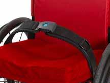 HÖFTBÄLTE EVOFLEX Evoflex är det första tvåpunktsbältet med styva band som står upp från rullstolen utan att vika sig.