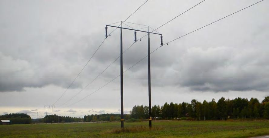 stålregel, se figur 4.4. Spannlängden, d.v.s. avståndet mellan stolpplatserna, är normalt omkring