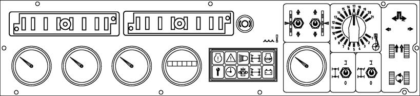 2 Manöverorgan 2.1 Manöverpanel 1 2 C B 4 3 C B Bedienpult_konv_Rad_656_2.