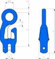 Gripkrok X-079 klass 10 Allmänt: Gripkrok för förkortning av kätting. Standard: EN 1677-1 (högre maxlast) Art.nr Benämn Max last För kätting kl 10 A B D F K L P Vikt 11.