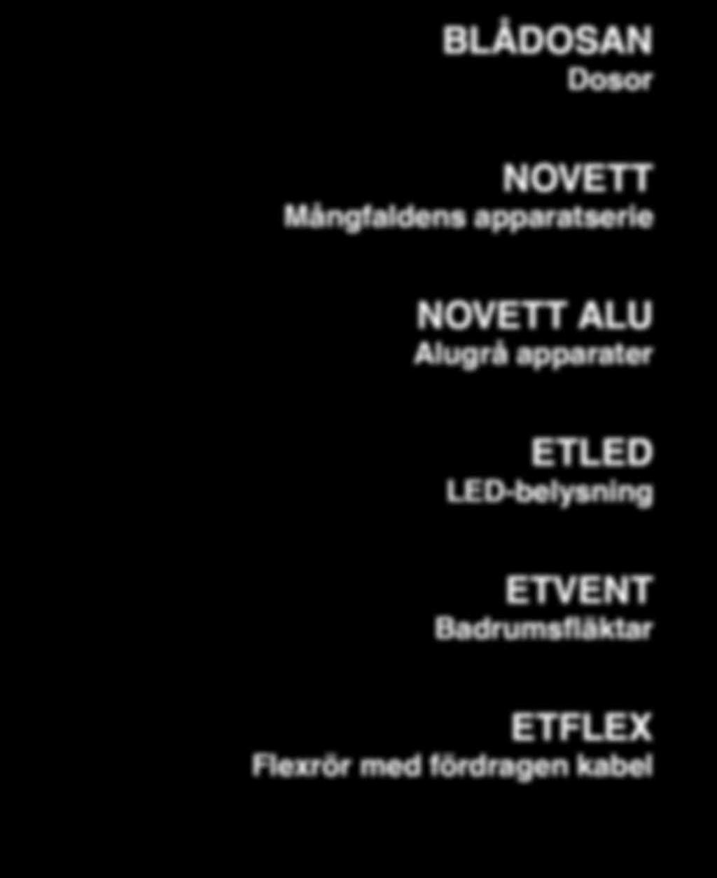 Etman-katalogen 2016 INNEHÅLL BLÅDOSAN Dosor NOVETT Mångfaldens apparatserie NOVETT ALU