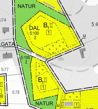 OMRÅDE C: Hällmarksmiljö med barrdominans på torr mark Naturvärdesklass C (gräsmark med bl a brudbröd värde B2 ) Beskrivning: Hällmarkshöjder med mellanliggande grässtråk.