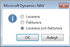 Om raden inte levererats alls så sätts värdet till 0 och har en delleverans skett så ändras antalet till rätt antal.