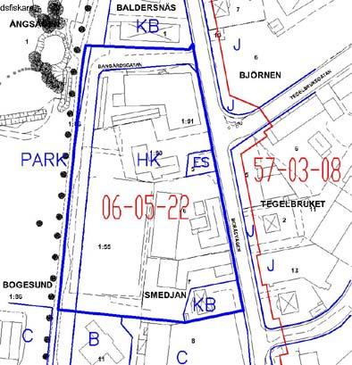 3 att förtäta staden och vill åstadkomma ett bredare utbud av bostäder i staden, såsom attraktiva lägenheter i servicenära lägen. Gällande detaljplaner Inom området gäller detaljplan antagen 06-05-22.