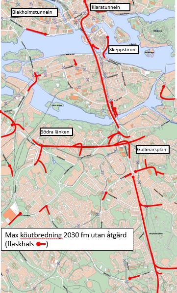 18(24) jämfört med exempelvis de som börjar sin resa i Trångsund, har bättre kollektivtrafikutbud och således bättre alternativ till bilen.