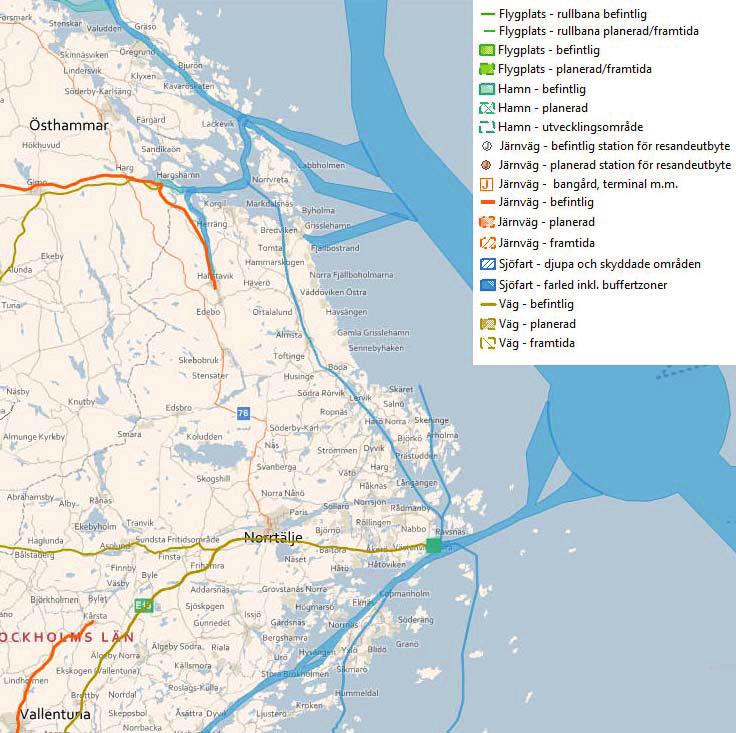 Figur 5.10: Riksintressen redovisade på Trafikverkets hemsida. Handläggarstöd Hänvisning till aktuellt lagrum skall ske vid all myndighetsutövning.