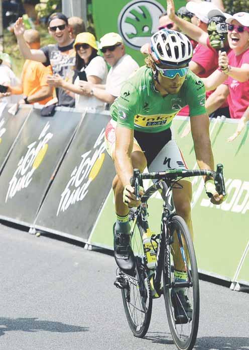 24 CYKLISTIKA streda 29. 7. 2015 Nové zelené bodovanie sa postaralo o Tour de Sagan, vlani by Slovák vyhral o 105 bodov Proti Saganovi? Naopak!