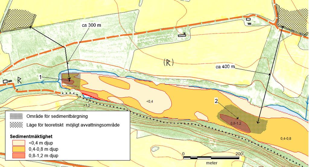 Teknisk utredning av sedimentbärgning Den totala mängden sediment i Vassen är mycket stor och såväl bärgning, eventuell avvattning och uttransport på åkermarken har kapacitetsbegränsningar.